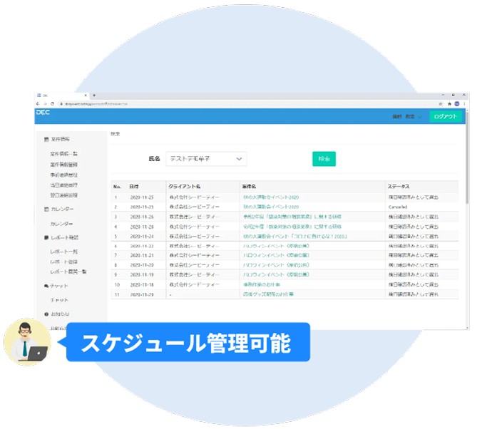 作業員配置機能